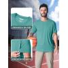 imageMAGCOMSEN Mens Short Sleeve UPF 50 TShirt Quick Dry Rash Guard Athletic Running Swim Top Tee Performance Water ShirtsGrey Green