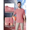 imageMAGCOMSEN Mens Short Sleeve UPF 50 TShirt Quick Dry Rash Guard Athletic Running Swim Top Tee Performance Water ShirtsGrey Pink