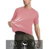 imageMAGCOMSEN Mens Short Sleeve UPF 50 TShirt Quick Dry Rash Guard Athletic Running Swim Top Tee Performance Water ShirtsGrey Pink