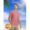 imageMAGCOMSEN Mens Short Sleeve UPF 50 TShirt Quick Dry Rash Guard Athletic Running Swim Top Tee Performance Water ShirtsGrey Pink