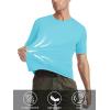 imageMAGCOMSEN Mens Short Sleeve UPF 50 TShirt Quick Dry Rash Guard Athletic Running Swim Top Tee Performance Water ShirtsIce Blue