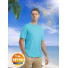 imageMAGCOMSEN Mens Short Sleeve UPF 50 TShirt Quick Dry Rash Guard Athletic Running Swim Top Tee Performance Water ShirtsIce Blue