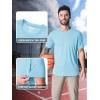 imageMAGCOMSEN Mens Short Sleeve UPF 50 TShirt Quick Dry Rash Guard Athletic Running Swim Top Tee Performance Water ShirtsLake Blue