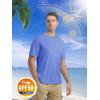 imageMAGCOMSEN Mens Short Sleeve UPF 50 TShirt Quick Dry Rash Guard Athletic Running Swim Top Tee Performance Water ShirtsLight Blue