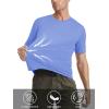 imageMAGCOMSEN Mens Short Sleeve UPF 50 TShirt Quick Dry Rash Guard Athletic Running Swim Top Tee Performance Water ShirtsLight Blue