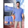 imageMAGCOMSEN Mens Short Sleeve UPF 50 TShirt Quick Dry Rash Guard Athletic Running Swim Top Tee Performance Water ShirtsLight Blue