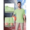 imageMAGCOMSEN Mens Short Sleeve UPF 50 TShirt Quick Dry Rash Guard Athletic Running Swim Top Tee Performance Water ShirtsLight Green