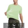 imageMAGCOMSEN Mens Short Sleeve UPF 50 TShirt Quick Dry Rash Guard Athletic Running Swim Top Tee Performance Water ShirtsLight Green