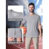 imageMAGCOMSEN Mens Short Sleeve UPF 50 TShirt Quick Dry Rash Guard Athletic Running Swim Top Tee Performance Water ShirtsLight Grey