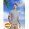 imageMAGCOMSEN Mens Short Sleeve UPF 50 TShirt Quick Dry Rash Guard Athletic Running Swim Top Tee Performance Water ShirtsLight Grey