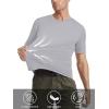 imageMAGCOMSEN Mens Short Sleeve UPF 50 TShirt Quick Dry Rash Guard Athletic Running Swim Top Tee Performance Water ShirtsLight Grey