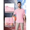 imageMAGCOMSEN Mens Short Sleeve UPF 50 TShirt Quick Dry Rash Guard Athletic Running Swim Top Tee Performance Water ShirtsLight Pink