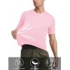 imageMAGCOMSEN Mens Short Sleeve UPF 50 TShirt Quick Dry Rash Guard Athletic Running Swim Top Tee Performance Water ShirtsLight Pink