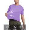 imageMAGCOMSEN Mens Short Sleeve UPF 50 TShirt Quick Dry Rash Guard Athletic Running Swim Top Tee Performance Water ShirtsLight Purple