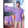 imageMAGCOMSEN Mens Short Sleeve UPF 50 TShirt Quick Dry Rash Guard Athletic Running Swim Top Tee Performance Water ShirtsLight Purple