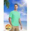 imageMAGCOMSEN Mens Short Sleeve UPF 50 TShirt Quick Dry Rash Guard Athletic Running Swim Top Tee Performance Water ShirtsMint Green