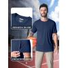 imageMAGCOMSEN Mens Short Sleeve UPF 50 TShirt Quick Dry Rash Guard Athletic Running Swim Top Tee Performance Water ShirtsNavy