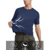 imageMAGCOMSEN Mens Short Sleeve UPF 50 TShirt Quick Dry Rash Guard Athletic Running Swim Top Tee Performance Water ShirtsNavy