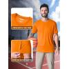 imageMAGCOMSEN Mens Short Sleeve UPF 50 TShirt Quick Dry Rash Guard Athletic Running Swim Top Tee Performance Water ShirtsOrange