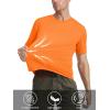 imageMAGCOMSEN Mens Short Sleeve UPF 50 TShirt Quick Dry Rash Guard Athletic Running Swim Top Tee Performance Water ShirtsOrange