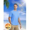imageMAGCOMSEN Mens Short Sleeve UPF 50 TShirt Quick Dry Rash Guard Athletic Running Swim Top Tee Performance Water ShirtsSky Blue