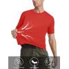 imageMAGCOMSEN Mens Short Sleeve UPF 50 TShirt Quick Dry Rash Guard Athletic Running Swim Top Tee Performance Water ShirtsTomato