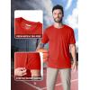 imageMAGCOMSEN Mens Short Sleeve UPF 50 TShirt Quick Dry Rash Guard Athletic Running Swim Top Tee Performance Water ShirtsTomato