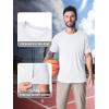 imageMAGCOMSEN Mens Short Sleeve UPF 50 TShirt Quick Dry Rash Guard Athletic Running Swim Top Tee Performance Water ShirtsWhite