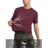 imageMAGCOMSEN Mens Short Sleeve UPF 50 TShirt Quick Dry Rash Guard Athletic Running Swim Top Tee Performance Water ShirtsWine
