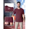 imageMAGCOMSEN Mens Short Sleeve UPF 50 TShirt Quick Dry Rash Guard Athletic Running Swim Top Tee Performance Water ShirtsWine