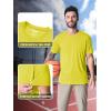 imageMAGCOMSEN Mens Short Sleeve UPF 50 TShirt Quick Dry Rash Guard Athletic Running Swim Top Tee Performance Water ShirtsYellow