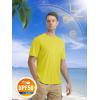 imageMAGCOMSEN Mens Short Sleeve UPF 50 TShirt Quick Dry Rash Guard Athletic Running Swim Top Tee Performance Water ShirtsYellow