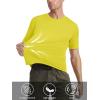 imageMAGCOMSEN Mens Short Sleeve UPF 50 TShirt Quick Dry Rash Guard Athletic Running Swim Top Tee Performance Water ShirtsYellow
