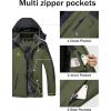 imageMAGCOMSEN Mens Winter Coats Water Resistant Ski Snow Jacket Warm Fleece Jacket Parka Raincoats With MultiPocketsArmy Green