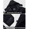 imageMAGCOMSEN Mens Winter Coats Water Resistant Ski Snow Jacket Warm Fleece Jacket Parka Raincoats With MultiPocketsBlack