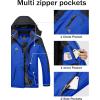 imageMAGCOMSEN Mens Winter Coats Water Resistant Ski Snow Jacket Warm Fleece Jacket Parka Raincoats With MultiPocketsBlue