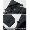 imageMAGCOMSEN Mens Winter Coats Water Resistant Ski Snow Jacket Warm Fleece Jacket Parka Raincoats With MultiPocketsCharcoal Grey