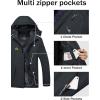 imageMAGCOMSEN Mens Winter Coats Water Resistant Ski Snow Jacket Warm Fleece Jacket Parka Raincoats With MultiPocketsCharcoal Grey