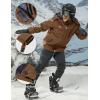 imageMAGCOMSEN Mens Winter Coats Water Resistant Ski Snow Jacket Warm Fleece Jacket Parka Raincoats With MultiPocketsCoffee