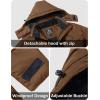 imageMAGCOMSEN Mens Winter Coats Water Resistant Ski Snow Jacket Warm Fleece Jacket Parka Raincoats With MultiPocketsCoffee