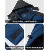 imageMAGCOMSEN Mens Winter Coats Water Resistant Ski Snow Jacket Warm Fleece Jacket Parka Raincoats With MultiPocketsDenim Blue