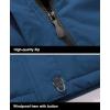 imageMAGCOMSEN Mens Winter Coats Water Resistant Ski Snow Jacket Warm Fleece Jacket Parka Raincoats With MultiPocketsDenim Blue