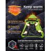 imageMAGCOMSEN Mens Winter Coats Water Resistant Ski Snow Jacket Warm Fleece Jacket Parka Raincoats With MultiPocketsFl Green