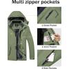 imageMAGCOMSEN Mens Winter Coats Water Resistant Ski Snow Jacket Warm Fleece Jacket Parka Raincoats With MultiPocketsGrey Green