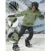 imageMAGCOMSEN Mens Winter Coats Water Resistant Ski Snow Jacket Warm Fleece Jacket Parka Raincoats With MultiPocketsGrey Green