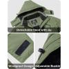 imageMAGCOMSEN Mens Winter Coats Water Resistant Ski Snow Jacket Warm Fleece Jacket Parka Raincoats With MultiPocketsGrey Green