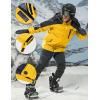 imageMAGCOMSEN Mens Winter Coats Water Resistant Ski Snow Jacket Warm Fleece Jacket Parka Raincoats With MultiPocketsGrey Yellow