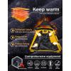 imageMAGCOMSEN Mens Winter Coats Water Resistant Ski Snow Jacket Warm Fleece Jacket Parka Raincoats With MultiPocketsGrey Yellow