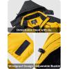 imageMAGCOMSEN Mens Winter Coats Water Resistant Ski Snow Jacket Warm Fleece Jacket Parka Raincoats With MultiPocketsGrey Yellow