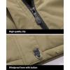 imageMAGCOMSEN Mens Winter Coats Water Resistant Ski Snow Jacket Warm Fleece Jacket Parka Raincoats With MultiPocketsKhaki